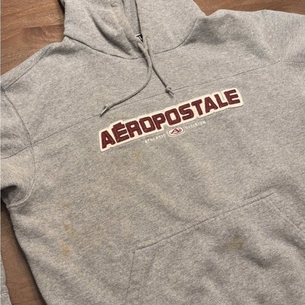 Aeropostale Heather Gray Pullover Hoodie